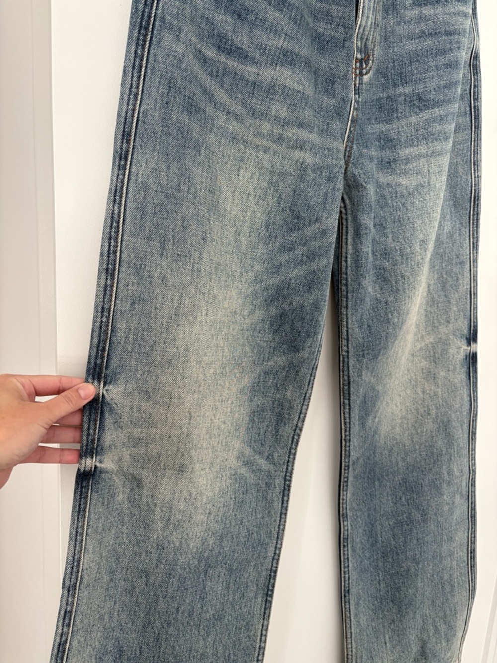 Celine High Rise Wide Leg Jeans Size M Blue Medium Wash by Hedi Slimane Waist 27 - Picture 14 of 14
